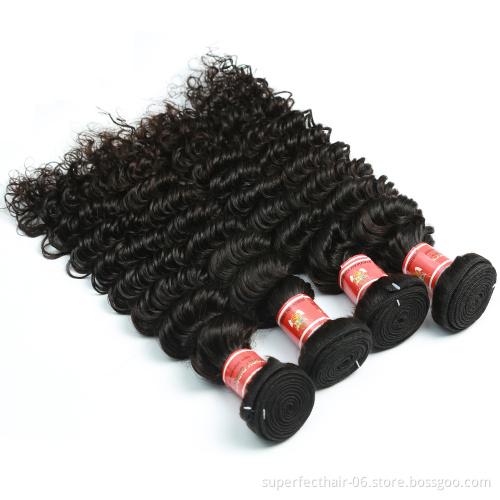 Deep wave bundle 100% brazilian remy virgin grade hair for black women deep wave bundles